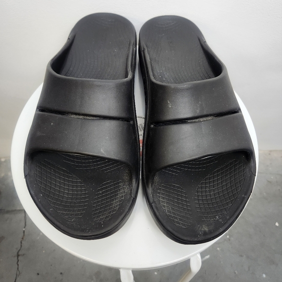 Oofos Ooah Slides Black Mens Size 10, Women's 13 - Picture 2 of 6
